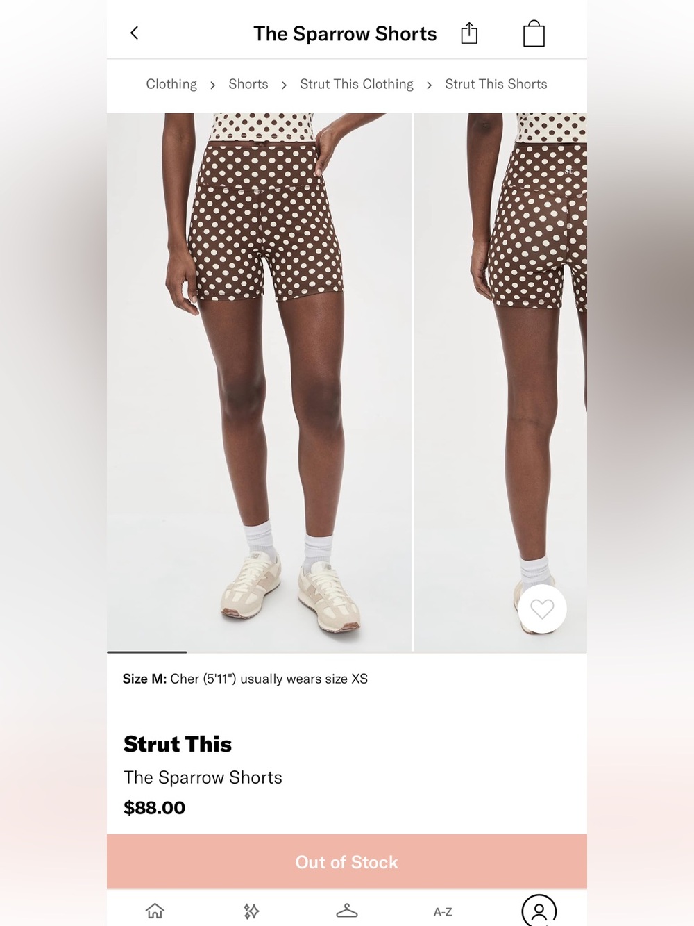Strut This The Sparrow Brown Polka Dot Bike Shorts